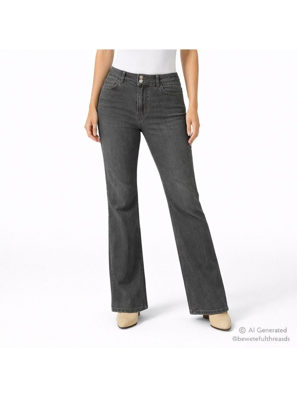 Per Una M&S 16 gratis blue High Rise Double Button flare Bootcut